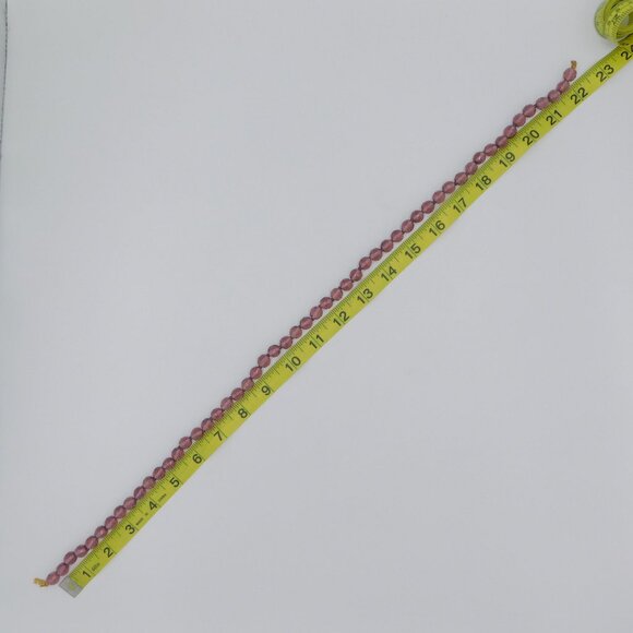 Miriam Haskell Purple Art Glass Bead Necklace | Vintage | Signed | 22.5" L - Picture 8 of 9